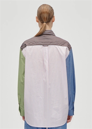 Pocket oversized multi stripe skjorte Multistripes Mix Stine Goya 